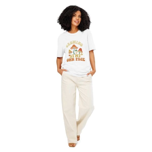 Growing At My Own Pace | Unisex organic ribbed neck t-shirt