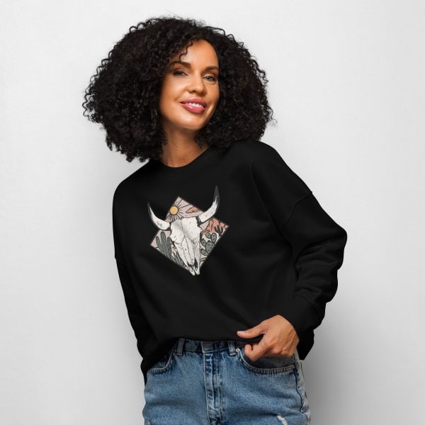 Desert Skull | Women’s organic crew neck sweatshirt