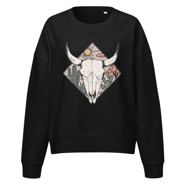 Desert Skull | Women’s organic crew neck sweatshirt