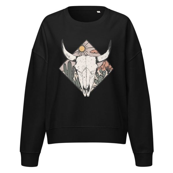 Desert Skull | Women’s organic crew neck sweatshirt