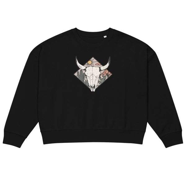 Desert Skull | Women’s organic crew neck sweatshirt