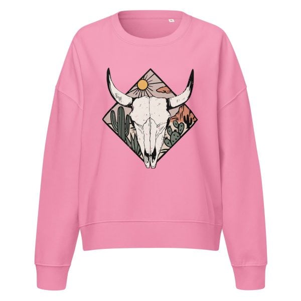 Desert Skull | Women’s organic crew neck sweatshirt