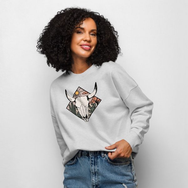 Desert Skull | Women’s organic crew neck sweatshirt