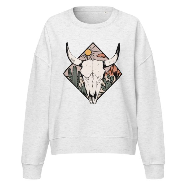 Desert Skull | Women’s organic crew neck sweatshirt