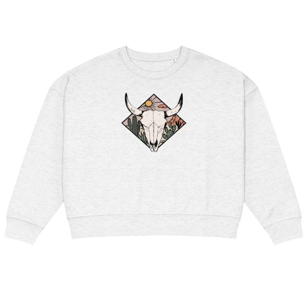Desert Skull | Women’s organic crew neck sweatshirt