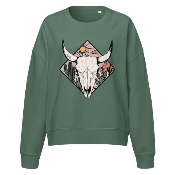 Desert Skull | Women’s organic crew neck sweatshirt