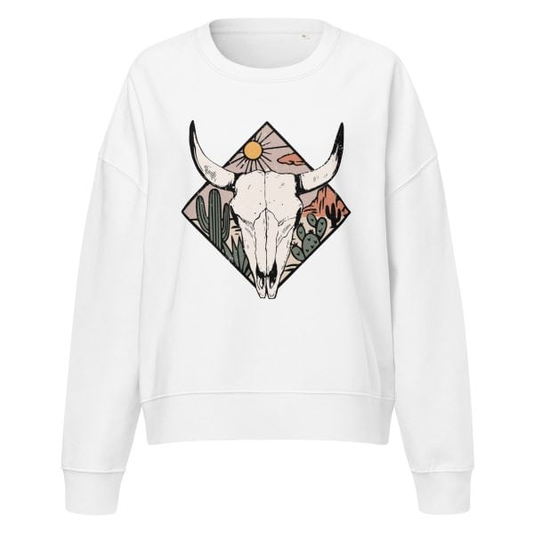 Desert Skull | Women’s organic crew neck sweatshirt