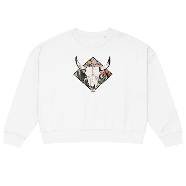 Desert Skull | Women’s organic crew neck sweatshirt