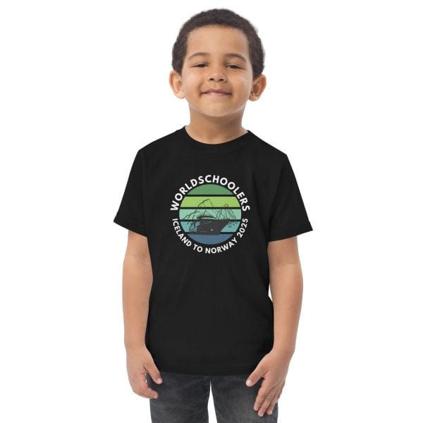 Toddler jersey t-shirt | White font | Iceland