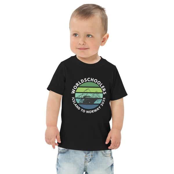 Toddler jersey t-shirt | White font | Iceland