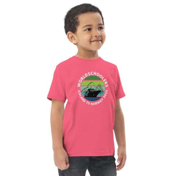 Toddler jersey t-shirt | White font | Iceland