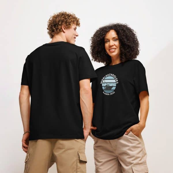 Unisex organic ribbed neck t-shirt | White Font | Alaska