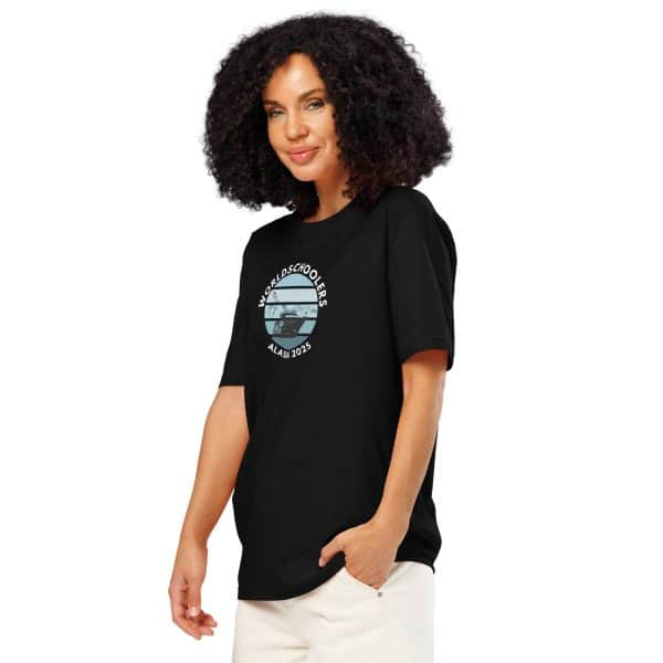 Unisex organic ribbed neck t-shirt | White Font | Alaska