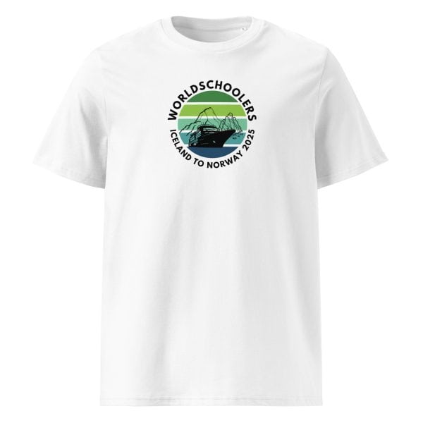 Unisex organic ribbed neck t-shirt | Black Font |  Iceland