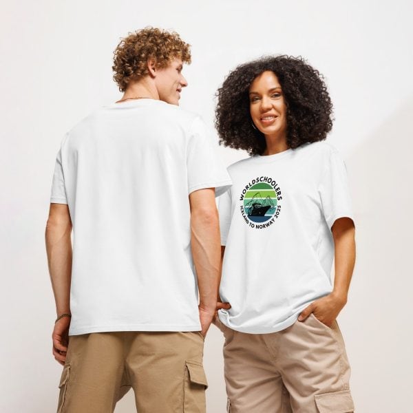 Unisex organic ribbed neck t-shirt | Black Font |  Iceland
