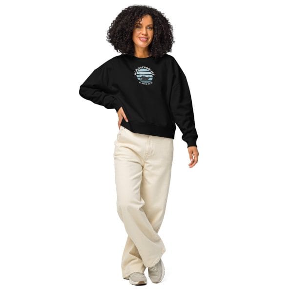 Women’s organic crew neck sweatshirt | White font | Alaska