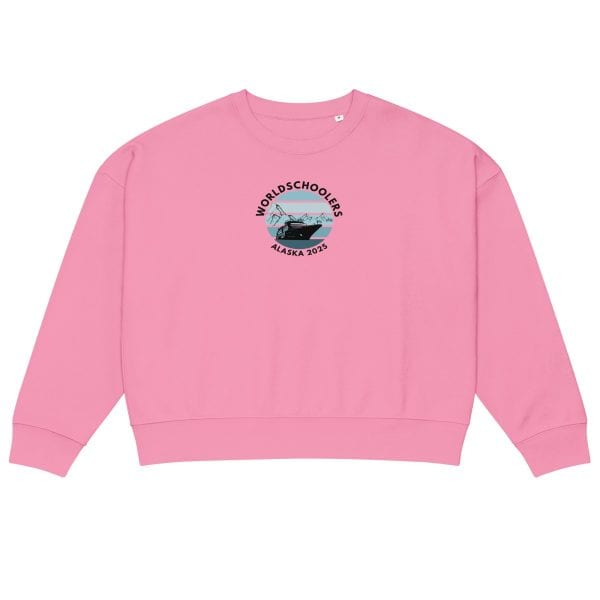 Women’s organic crew neck sweatshirt | Black font | Alaska