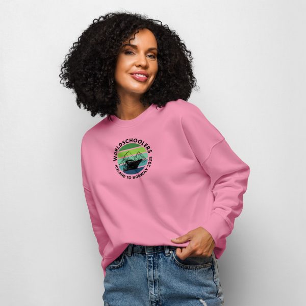 Women’s organic crew neck sweatshirt | Black font | Iceland