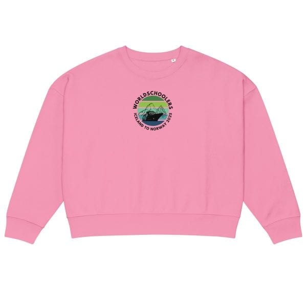 Women’s organic crew neck sweatshirt | Black font | Iceland