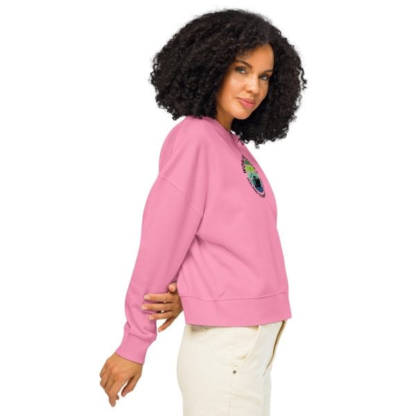 Women’s organic crew neck sweatshirt | Black font | Iceland