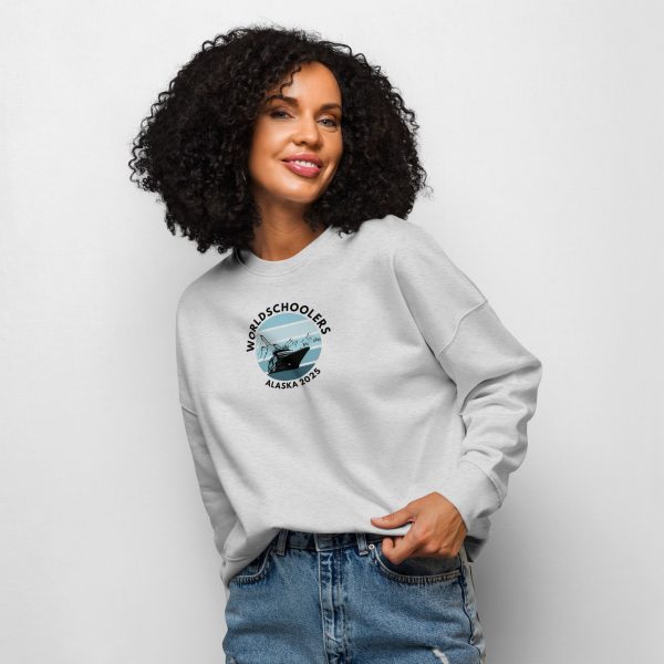 Women’s organic crew neck sweatshirt | Black font | Alaska