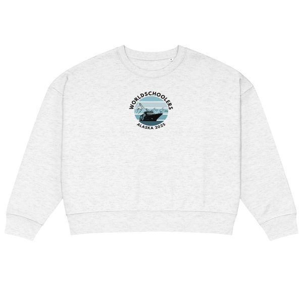Women’s organic crew neck sweatshirt | Black font | Alaska