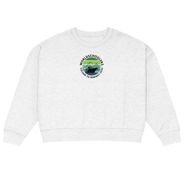Women’s organic crew neck sweatshirt | Black font | Iceland