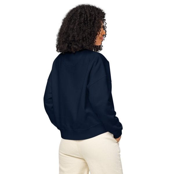 Women’s organic crew neck sweatshirt | White font | Alaska