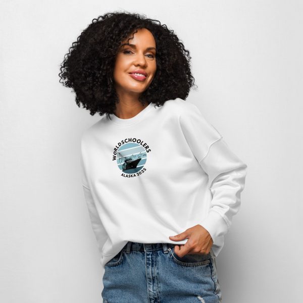 Women’s organic crew neck sweatshirt | Black font | Alaska