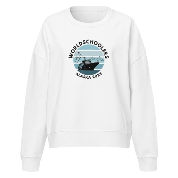 Women’s organic crew neck sweatshirt | Black font | Alaska