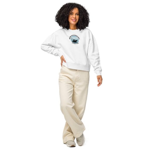 Women’s organic crew neck sweatshirt | Black font | Alaska