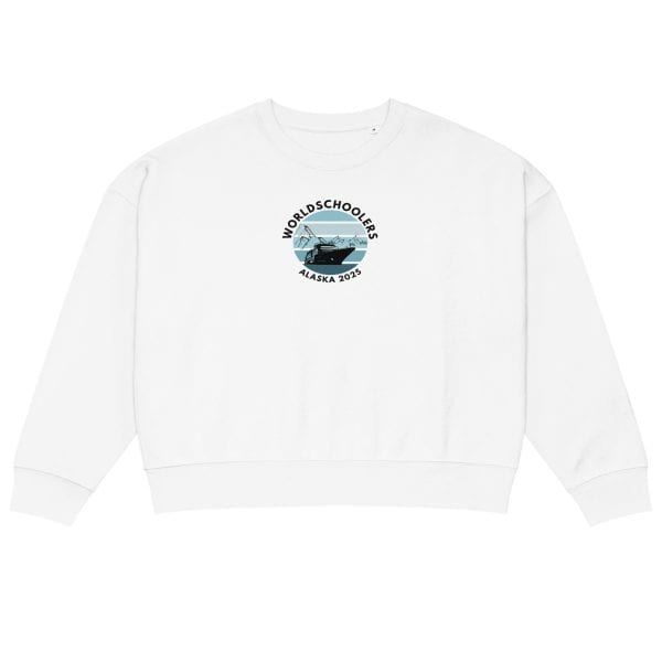 Women’s organic crew neck sweatshirt | Black font | Alaska