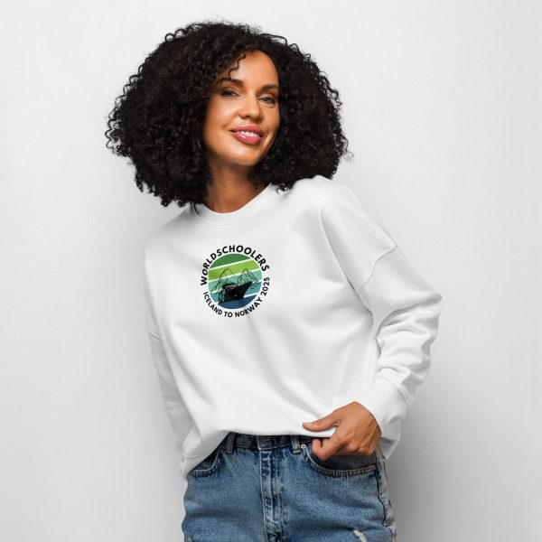 Women’s organic crew neck sweatshirt | Black font | Iceland