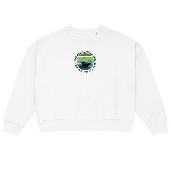 Women’s organic crew neck sweatshirt | Black font | Iceland