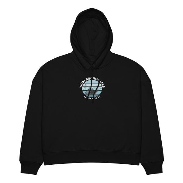 Women’s organic mid-weight hoodie | White Font | Alaska