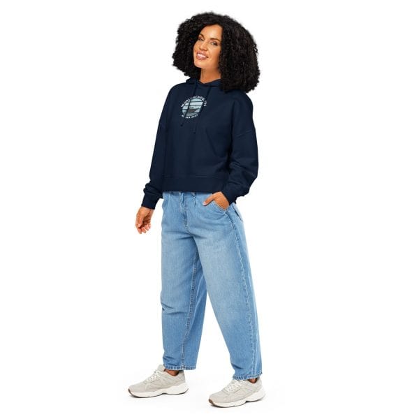 Women’s organic mid-weight hoodie | White Font | Alaska