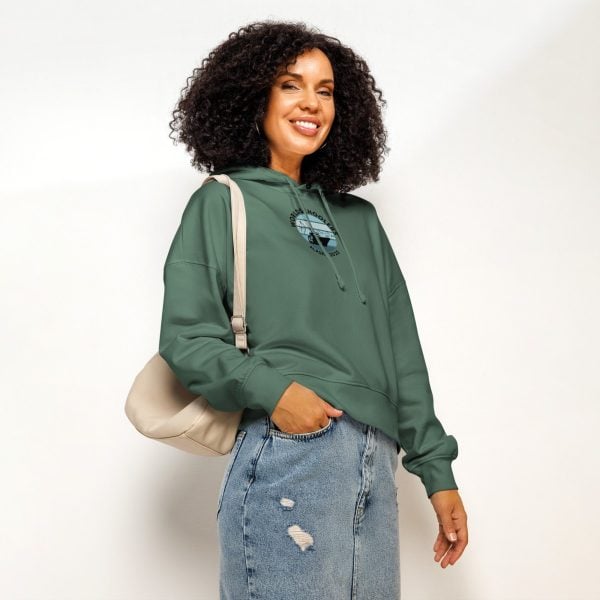 Women’s organic mid-weight hoodie | Black Font | Alaska