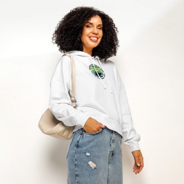 Women’s organic mid-weight hoodie | Black Font | Iceland