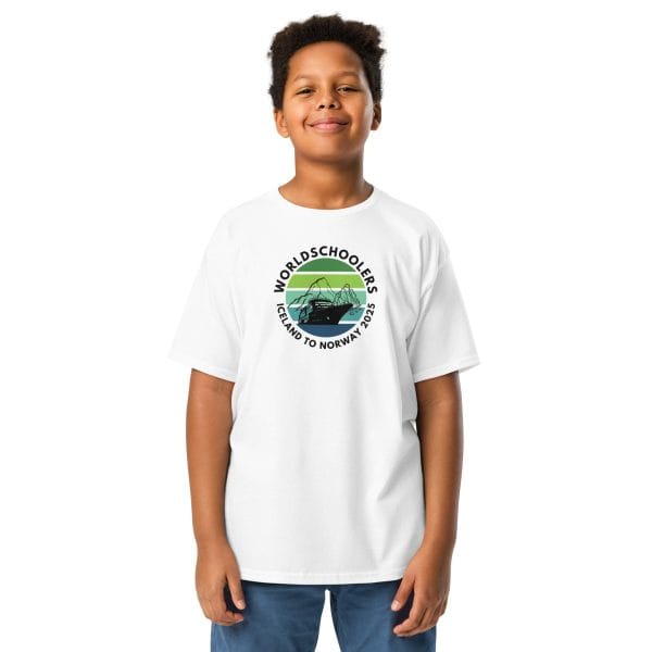 Youth classic tee | Black Font | Iceland