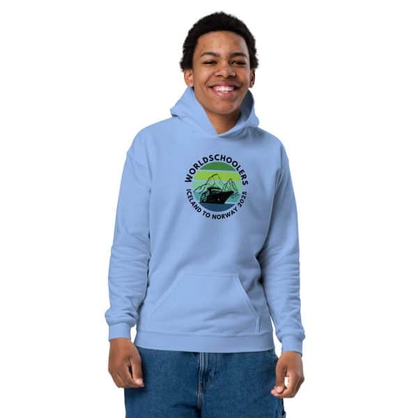Youth heavy blend hoodie | Black Font | Iceland