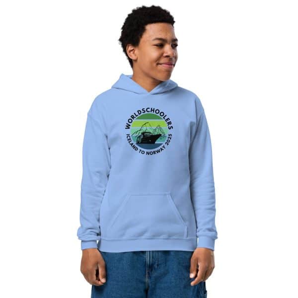 Youth heavy blend hoodie | Black Font | Iceland