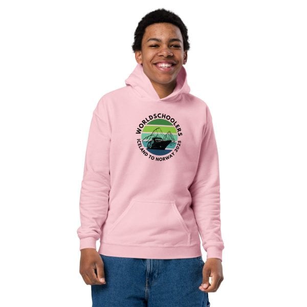 Youth heavy blend hoodie | Black Font | Iceland