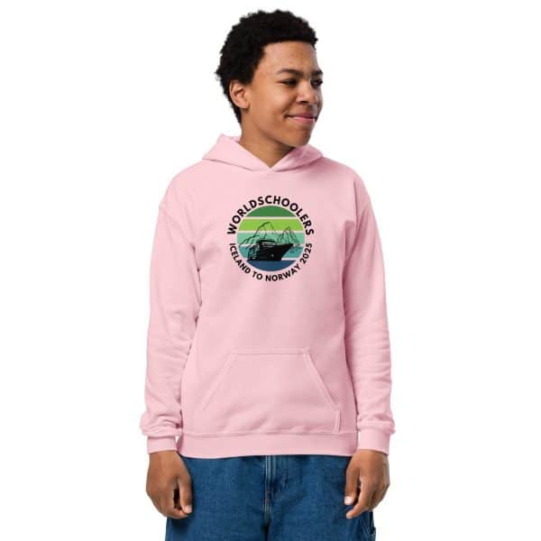 Youth heavy blend hoodie | Black Font | Iceland