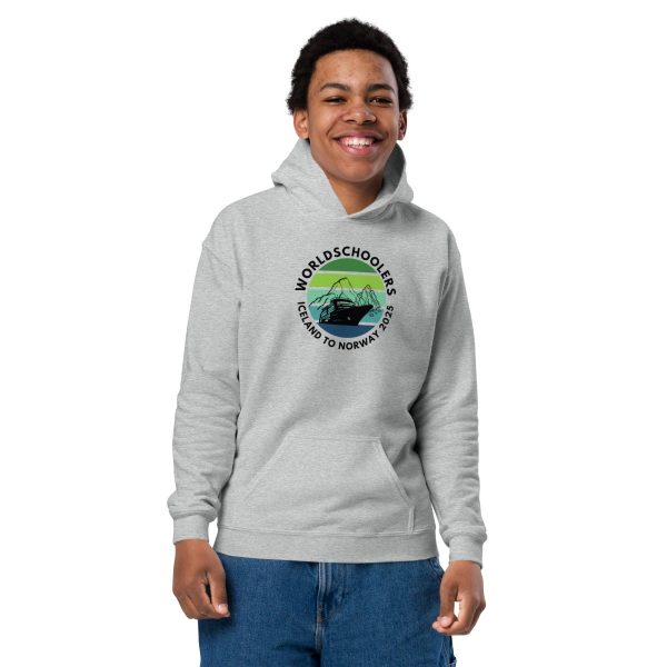 Youth heavy blend hoodie | Black Font | Iceland
