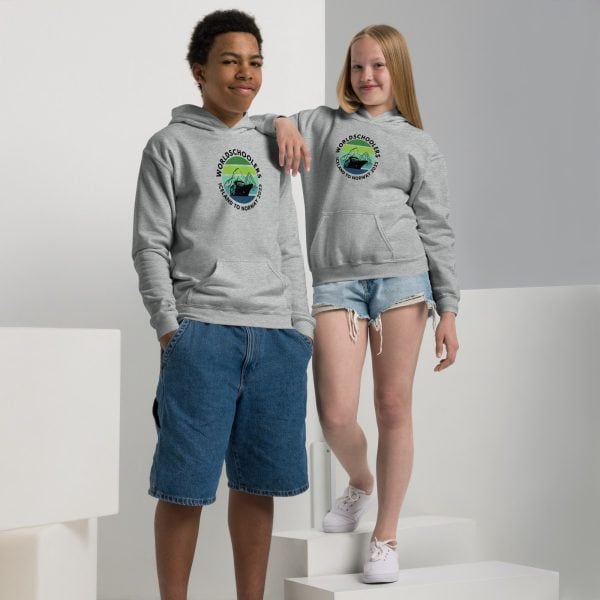Youth heavy blend hoodie | Black Font | Iceland