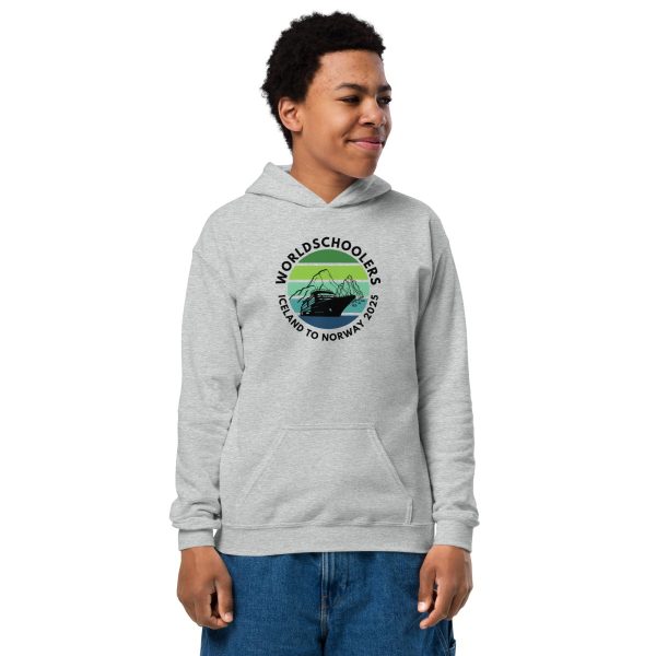 Youth heavy blend hoodie | Black Font | Iceland