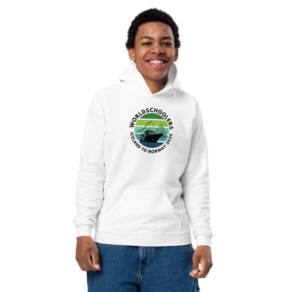 Youth heavy blend hoodie | Black Font | Iceland