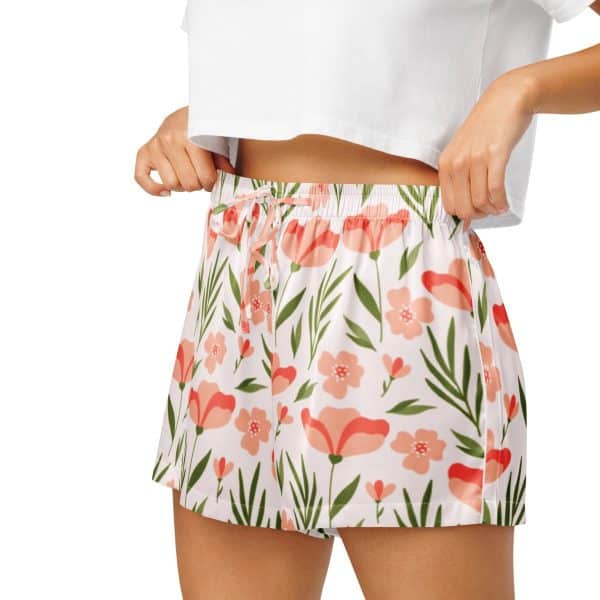 Pink Flowers - Women’s pajama shorts