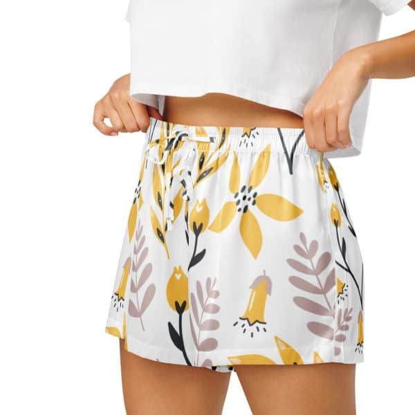 Yellow Flowers - Women’s pajama shorts
