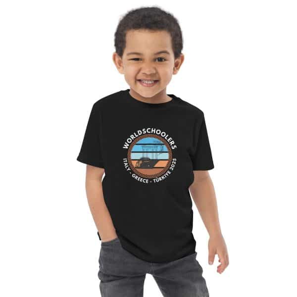Toddler jersey t-shirt | White Font | Italy - Greece - Türkiye 2025